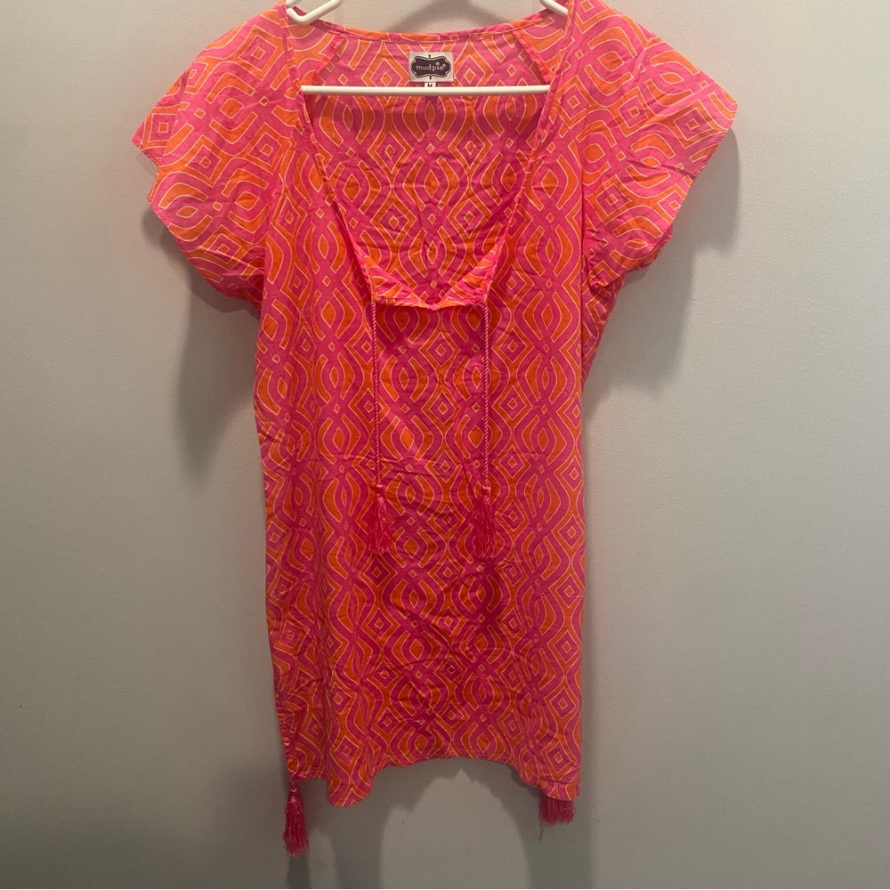 Mud Pie Vibrant Pink and Orange Coverup